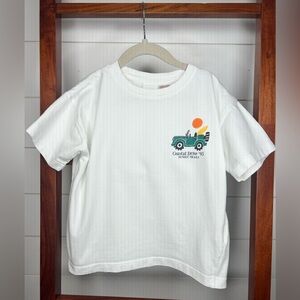 Zara Kids, White T-shirt with Fun Jeep Graphic